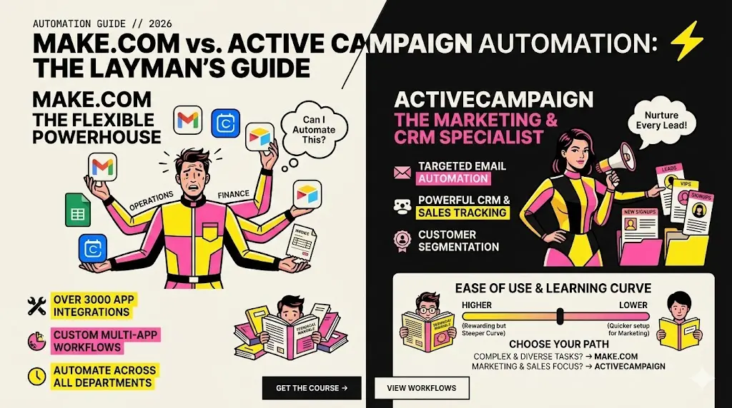 Make.com vs Active campaign automation: A Detailed Comparison