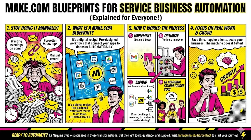 make.com blueprint for service business