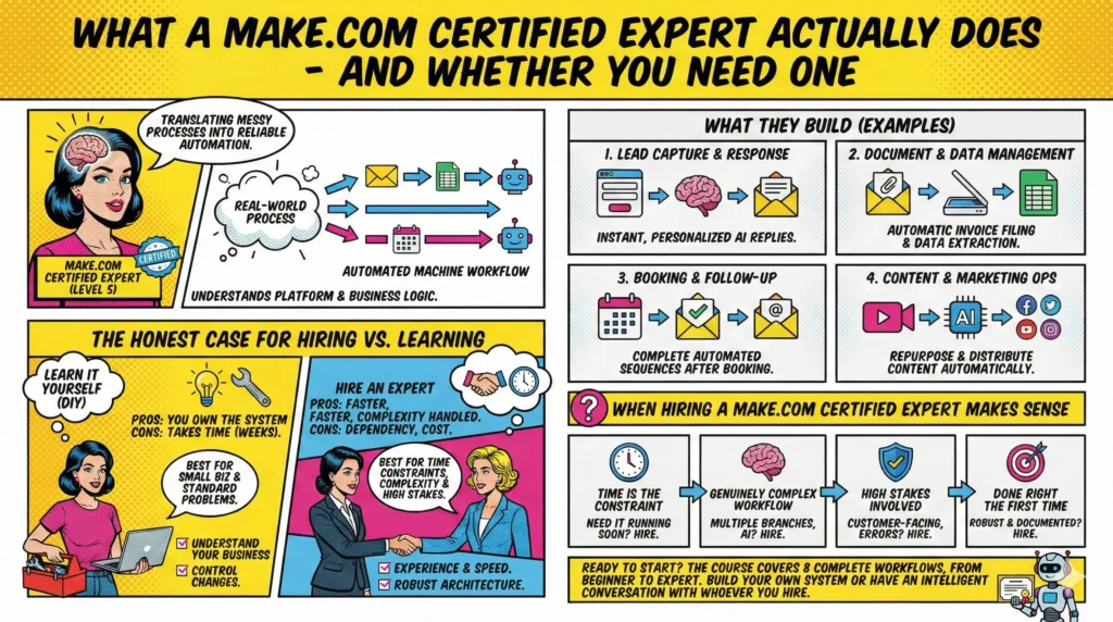 What a Make.com Certified Expert Actually Does - And Whether You Need One