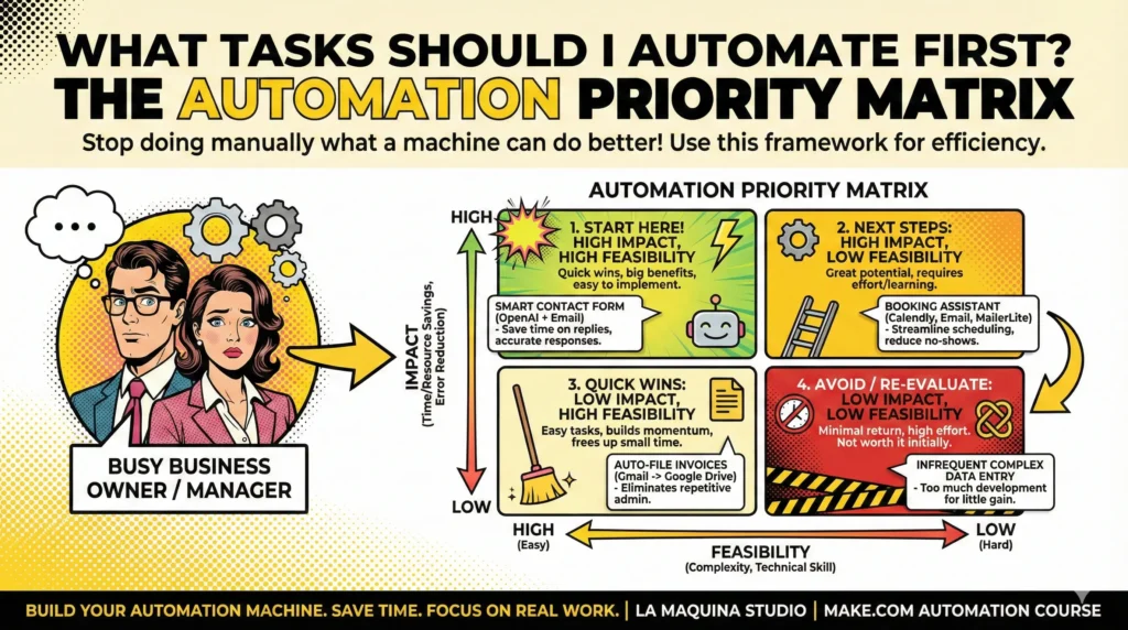 What tasks should I automate first for efficiency?