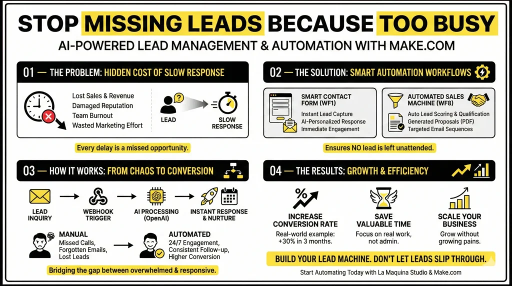 Missing Leads Because Too Busy: How to Manage Time. Stop missing leads.