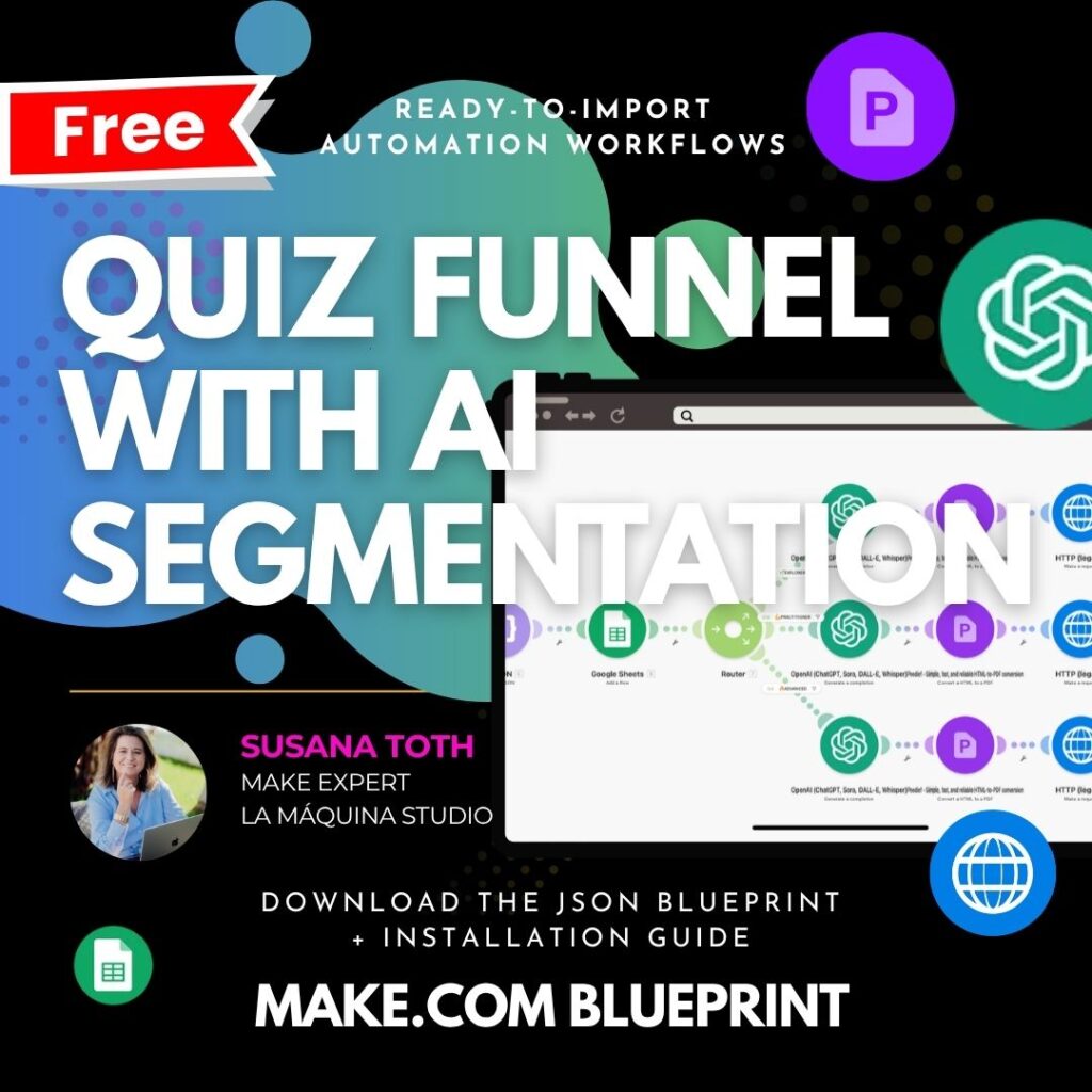FREE Make.com Blueprints - Quiz Funnel with AI Segmentation + setup guide