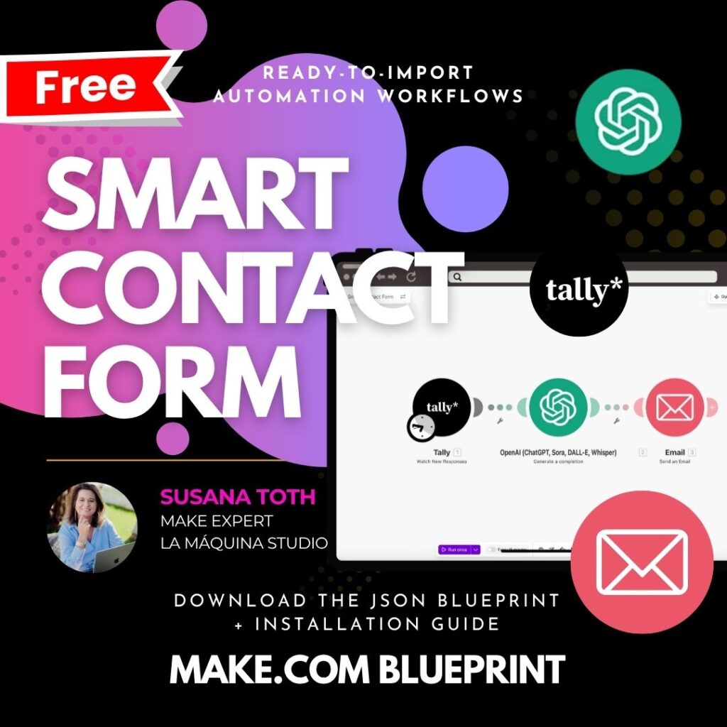 FREE Make.com Blueprints - Smart Contact Form Auto-Responder + setup guide
