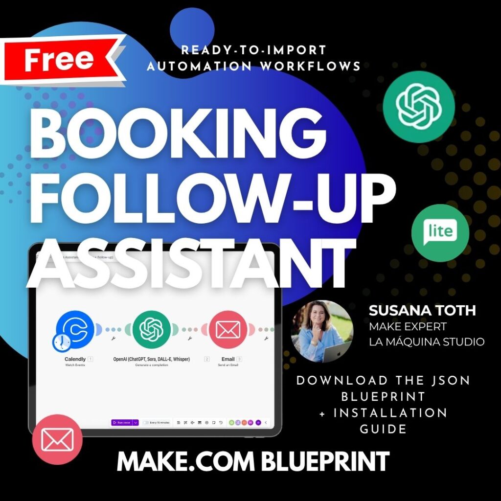 FREE Make.com Blueprints - Booking Follow-Up Assistant + setup guide