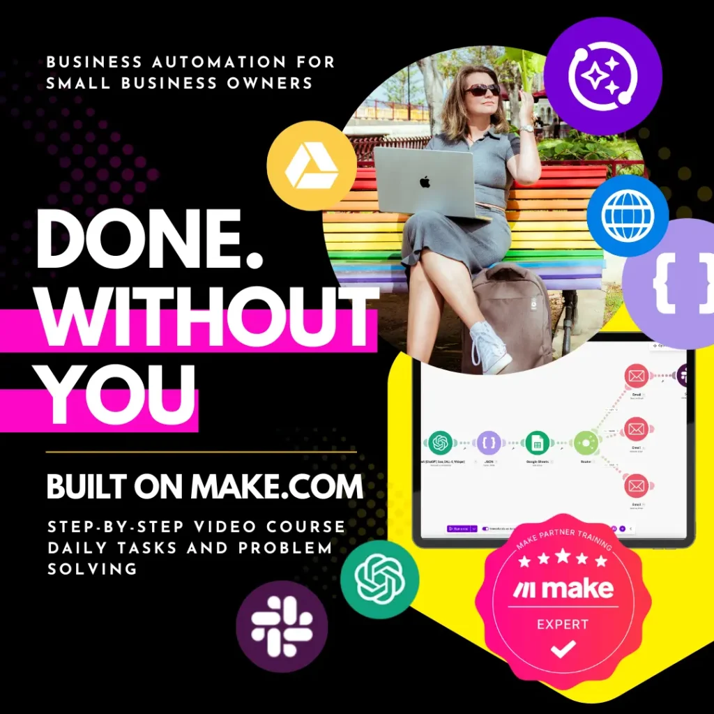 Done. Without You - Business automation for small business owners - built on Make.com